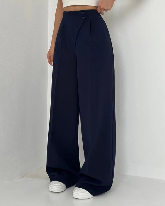 Allegra / Pantalones Elegantes con Botones Asimétricos