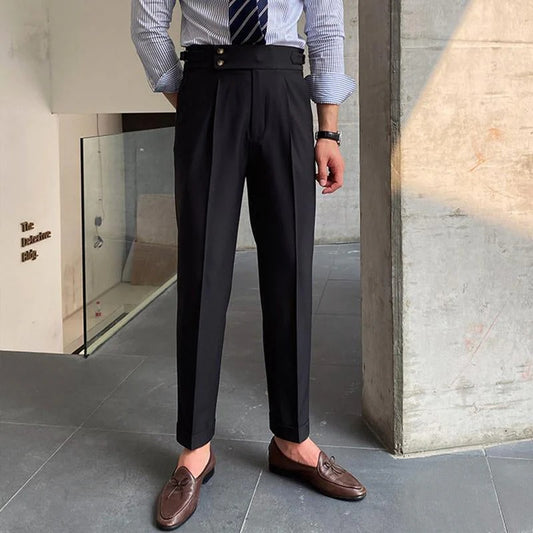 Lauro / Pantalones de Hombre Estilo Inglés de Tiro Alto