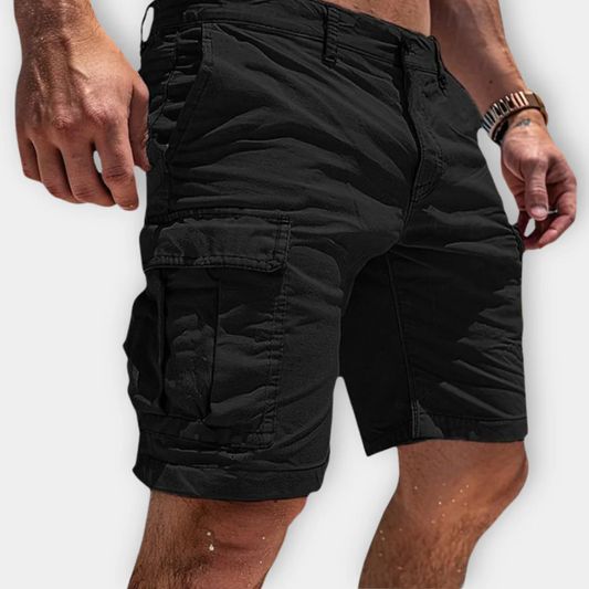 Riven / Bermudas Cargo Modernas con Bolsillos de Solapa