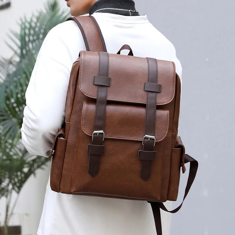 Mochila de Cuero Vintage Épica