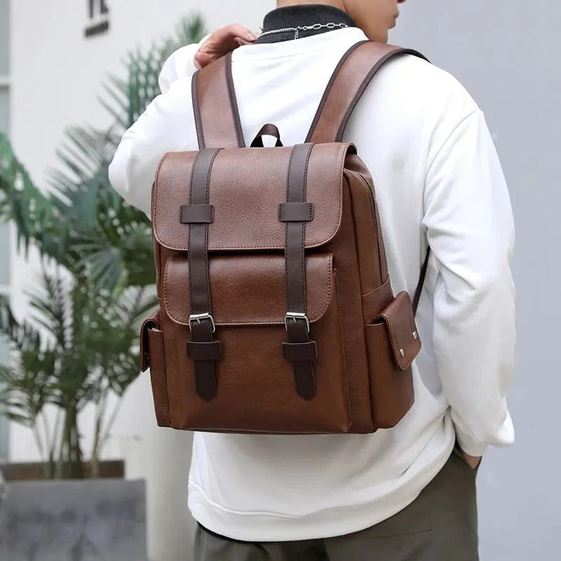 Mochila de Cuero Vintage Épica