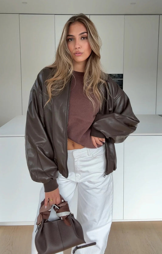 Chaqueta Luxe Velvet Café