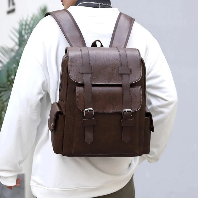 Mochila de Cuero Vintage Épica