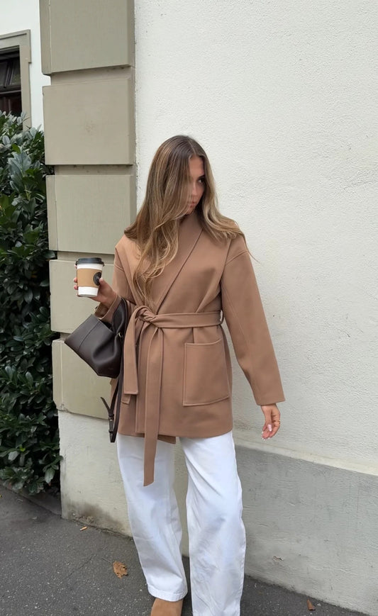 Abrigo Taupe Velvet