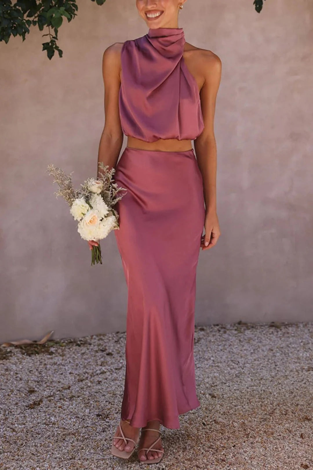 Valentina / Conjunto de falda maxi elegante