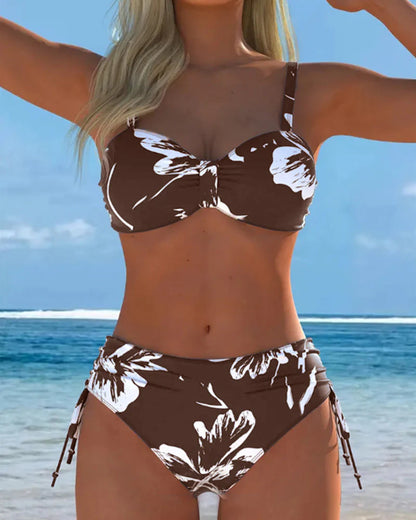 Estalina / Bikini halter de dos piezas con estampado