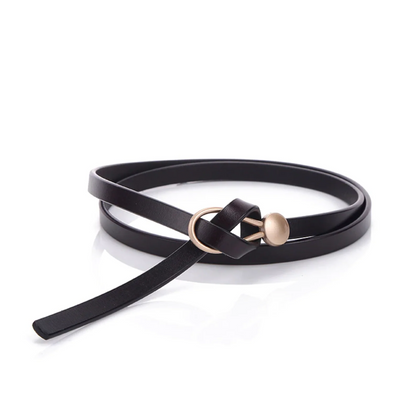 Milano Curve / Cinturón de Piel con Estilo Vintage