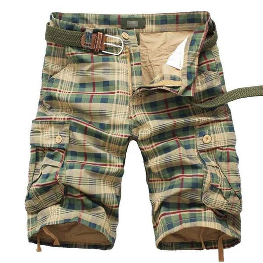 Ravello / Bermudas Vintage a Cuadros con Bolsillos