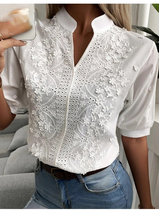 Éloise / Blusa Blanca de Algodón