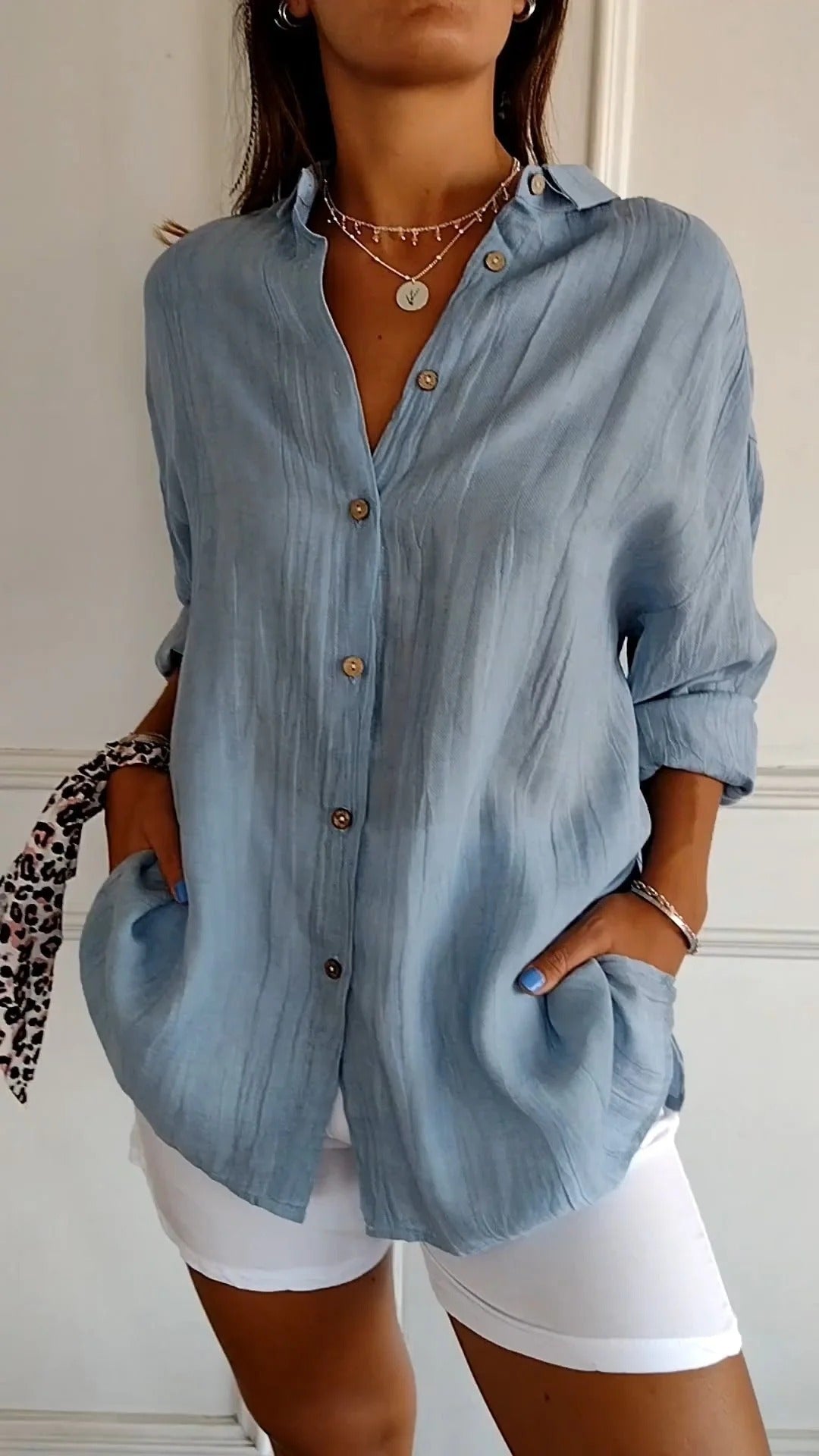 Nora / Camisa de escote fruncido