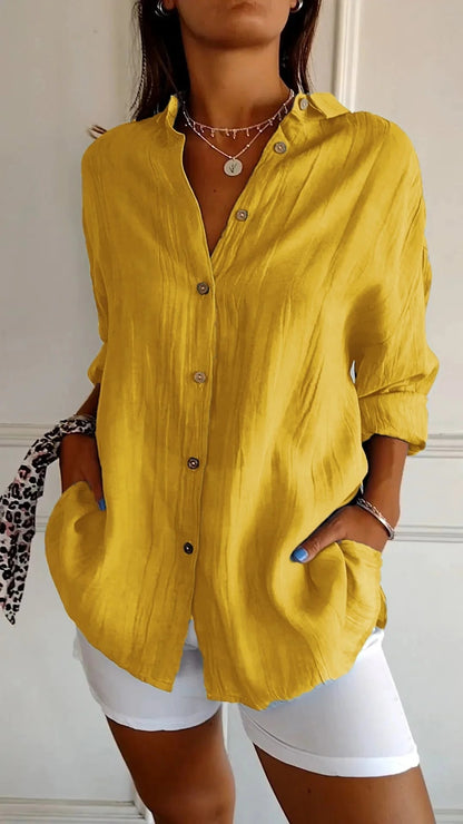 Nora / Camisa de escote fruncido
