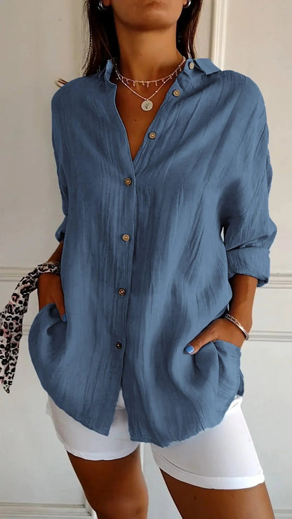 Nora / Camisa de escote fruncido