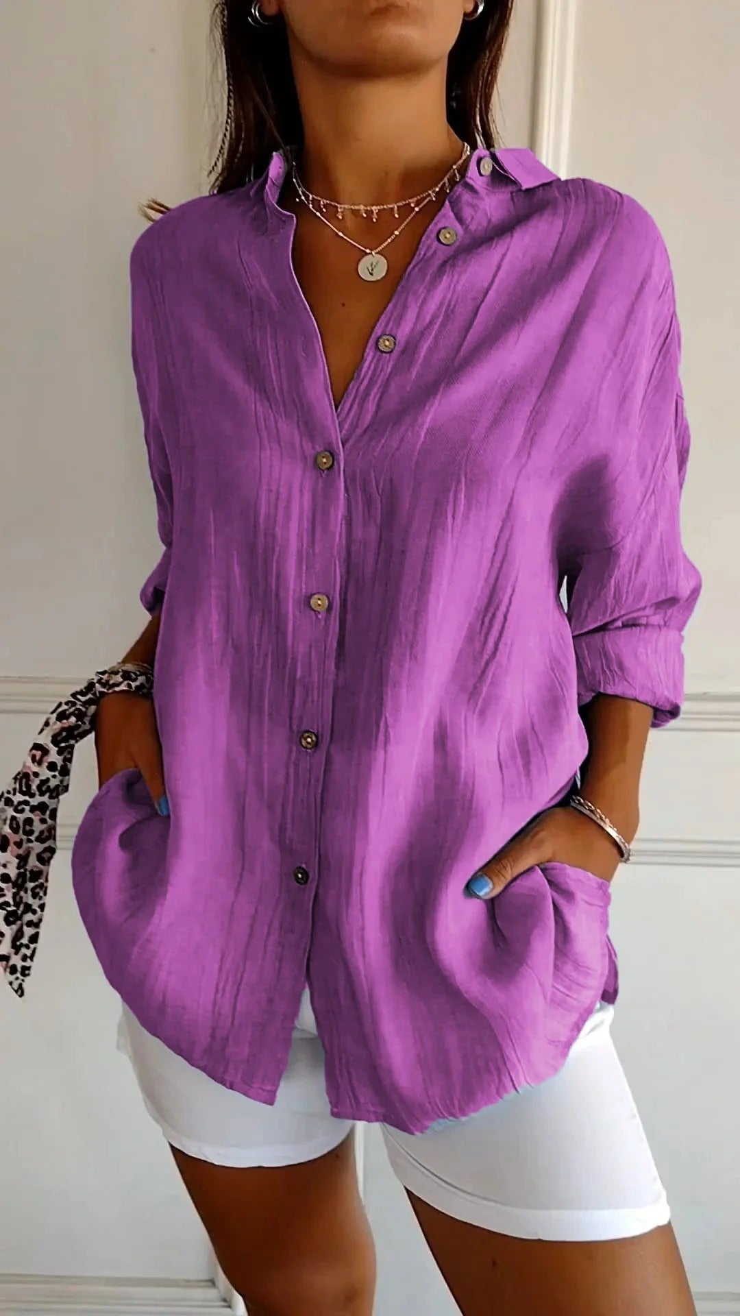 Nora / Camisa de escote fruncido