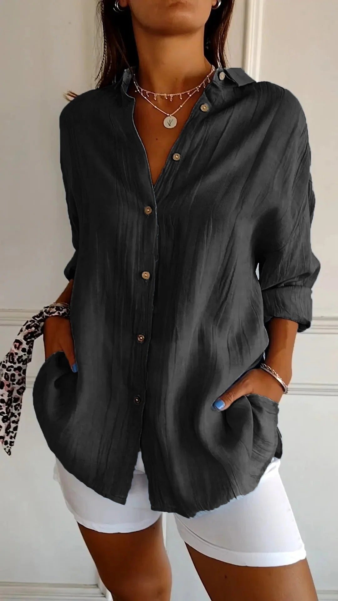 Nora / Camisa de escote fruncido