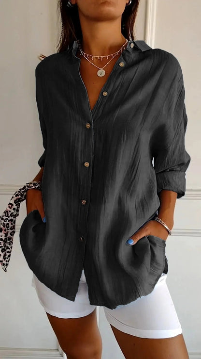 Nora / Camisa de escote fruncido