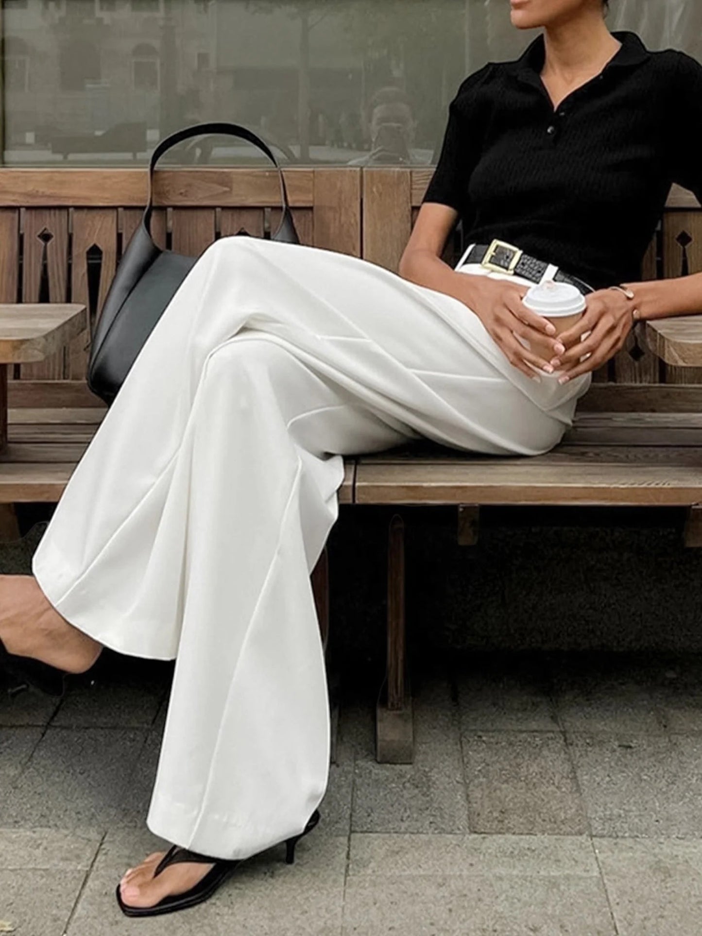 Línea Serena / Pantalón Clásico de Caída Fluida