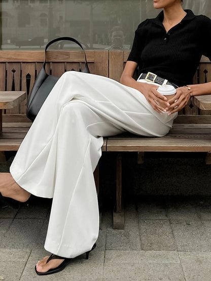 Línea Serena / Pantalón Clásico de Caída Fluida