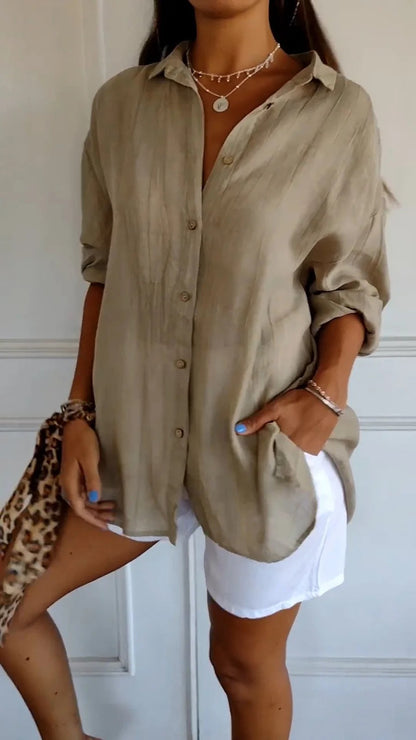 Nora / Camisa de escote fruncido