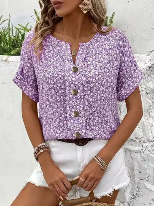 Mila / Blusa Floral Elegante y Casual