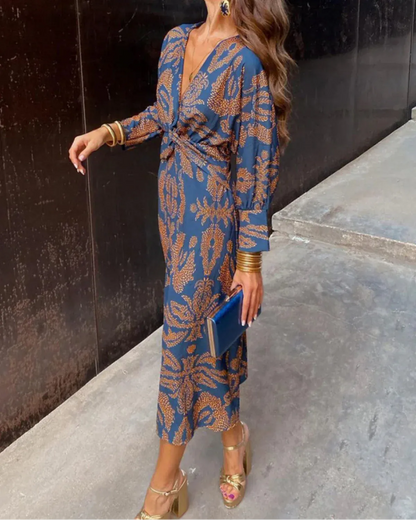 Brenda / Vestido midi de manga larga