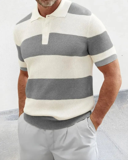 Gero / Polo de canalé con rayas