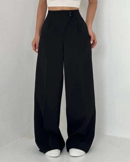 Allegra / Pantalones Elegantes con Botones Asimétricos