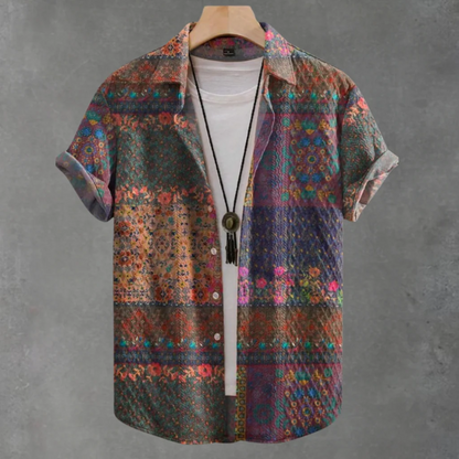 Bruno / Camisa elegante de tejido Jacquard