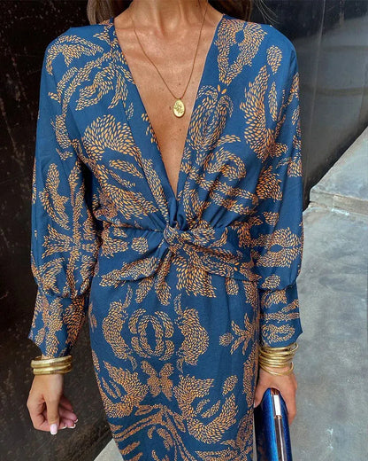 Brenda / Vestido midi de manga larga