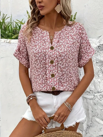 Mila / Blusa Floral Elegante y Casual