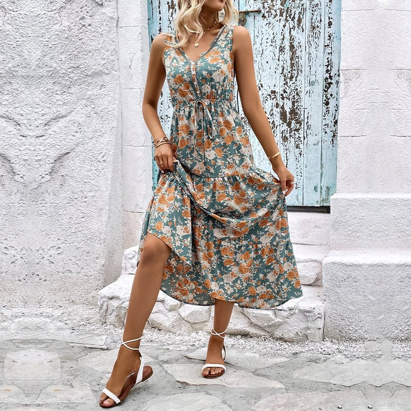 Evelyn / Vestido Floral Elegante de Calidad Premium