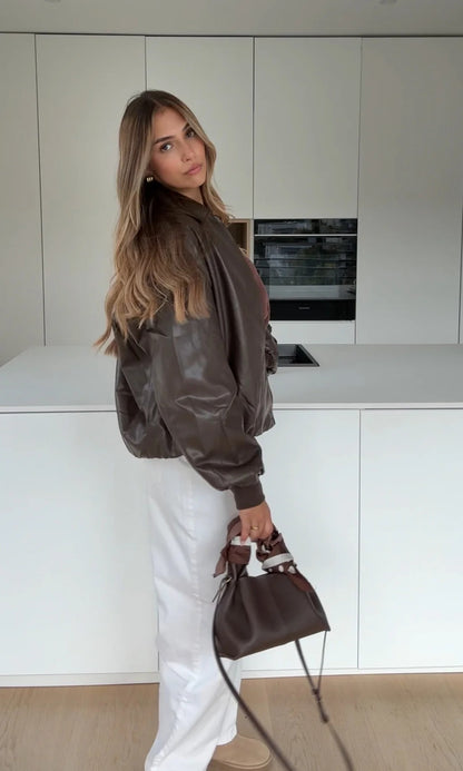 Chaqueta Luxe Velvet Café