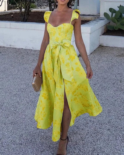 Misuri / Vestido con lazo y manga mariposa
