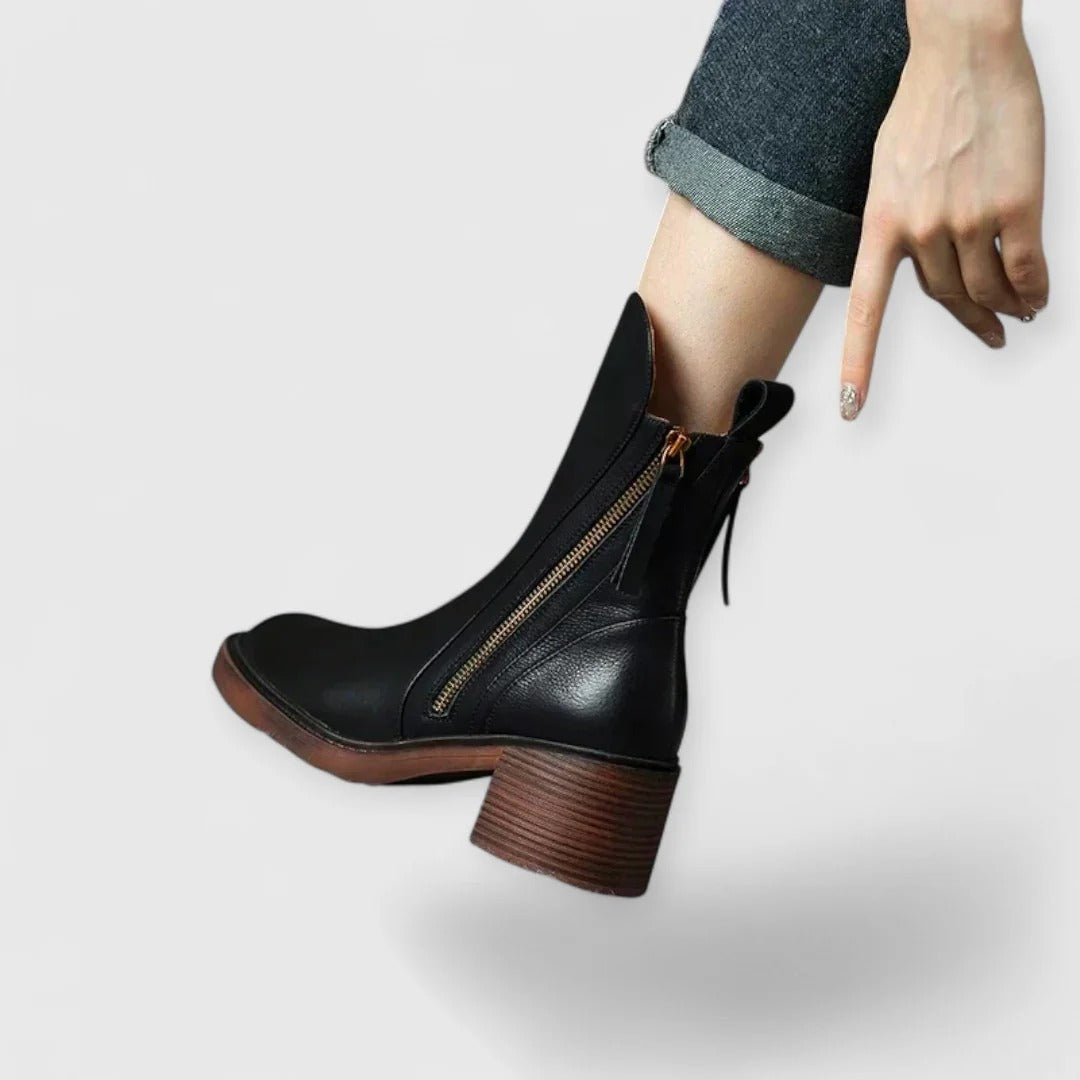 Aveline™ / Botines elegantes de tacón cuadrado