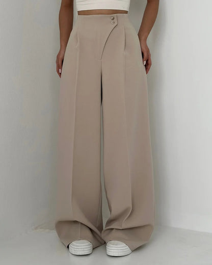 Allegra / Pantalones Elegantes con Botones Asimétricos