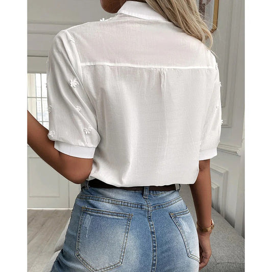 Éloise / Blusa Blanca de Algodón