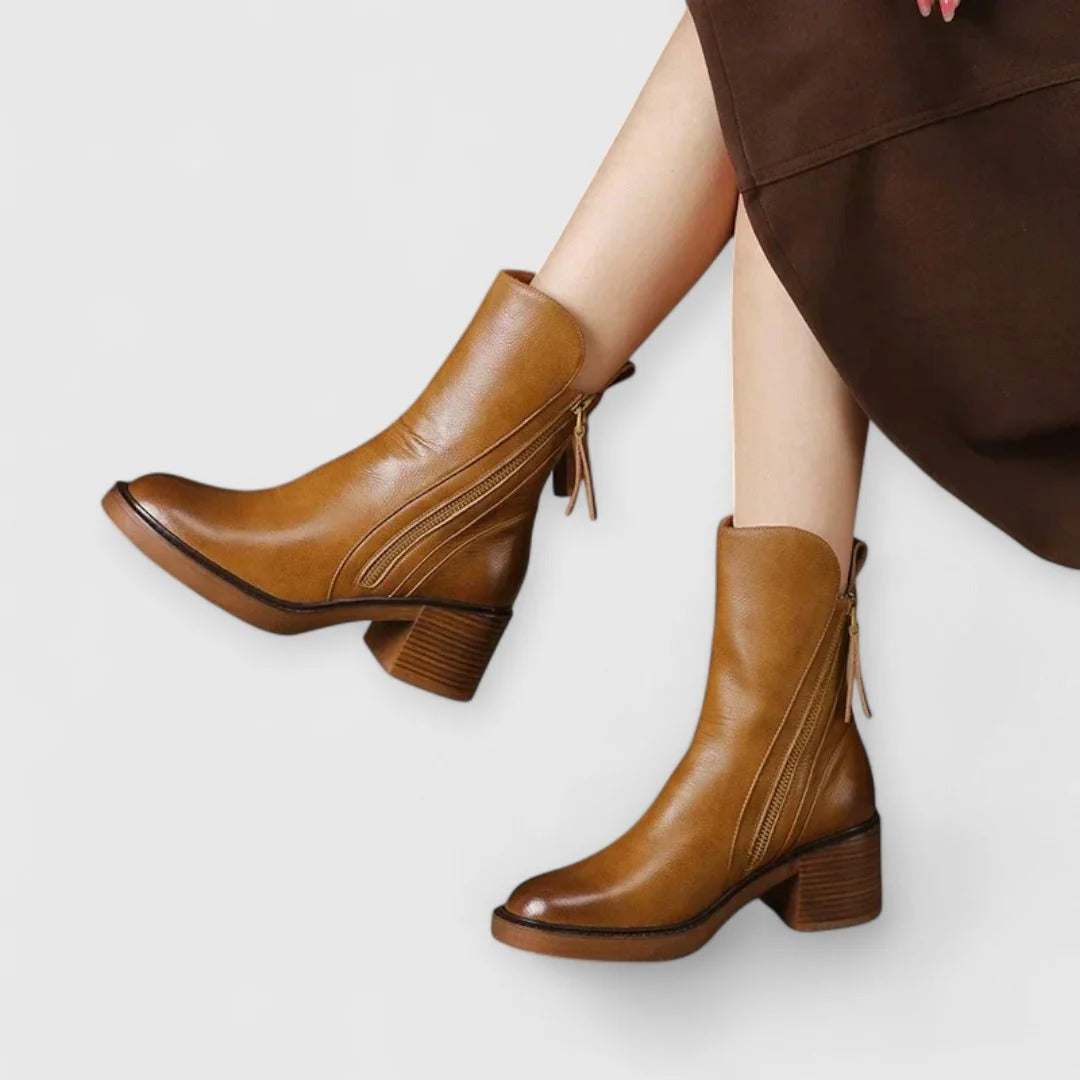 Aveline™ / Botines elegantes de tacón cuadrado