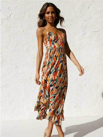 Chiara / Vestido Midi Colorido